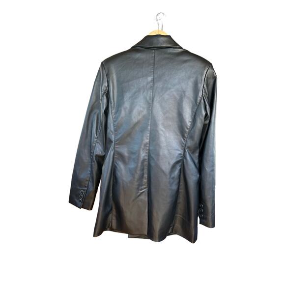 7 FOR ALL MANKIND Women's Black Faux Leather Jacket - Picture 3 of 8